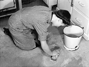 Scrubber: SCRUBBING KITCHEN FLOOR