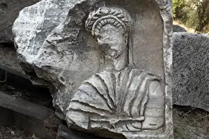 Troia: Sculpted bust, Troy, Turkey