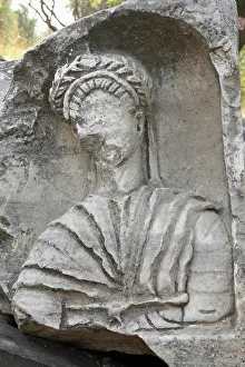 Troia: Sculpted bust, Troy, Turkey