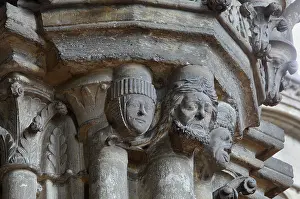 Philistine: Sculpted capital, Rouen Cathedral, Normandy, France