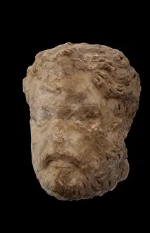 Antoninus: Sculpted head, Archaeological Museum, Rhodes, Greece