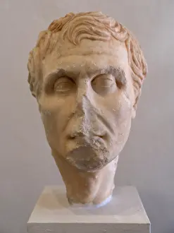 Menander: Sculpted head, Archaeological Museum, Rhodes, Greece