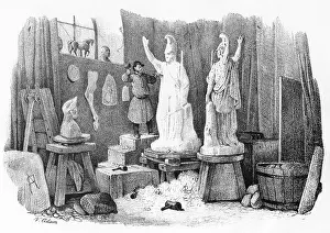 Evidently: SCULPTOR AT WORK