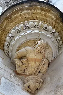 Fulcanelli: Sculptural detail, Upper courtyard, Hotel Lallemant