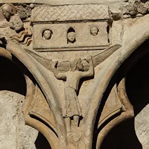 1324: Sculptural detail, West facade, Bourges Cathedral