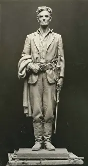 Dixon: Sculpture of Abraham Lincoln, full-length, standing, facing