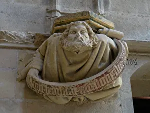 Corbel: Sculpture, Chapel of Jean de Bourbon, Cluny Abbey, France