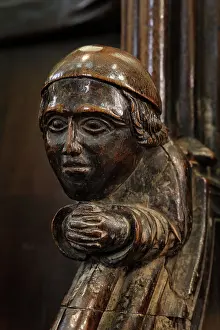 Armrest: Sculpture, Choir Stall, Cathedral Saint-Samson