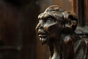 Armrest: Sculpture, Choir Stall, Cathedral Saint-Samson