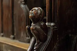 Armrest: Sculpture, Choir Stall, Cathedral Saint-Samson