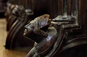 Armrest: Sculpture, Choir Stall, Cathedral Saint-Samson