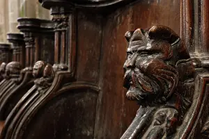 Samsons: Sculpture, Choir Stall, Cathedral Saint-Samson