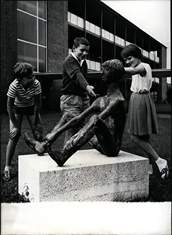 Brandes: Sculpture in courtyard of Schlee School, Hamburg