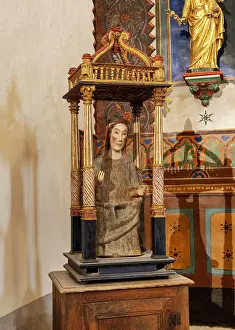 Canopy: Sculpture, Eglise Saint-Andre, Evol, Pyrenees-Orientales