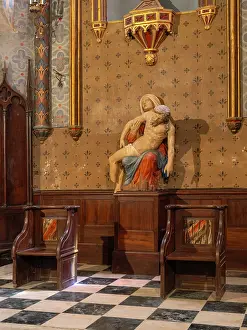 Gascony: Sculpture, Eglise Saint-Barthelemy, Lupiac, Gers, Occitania