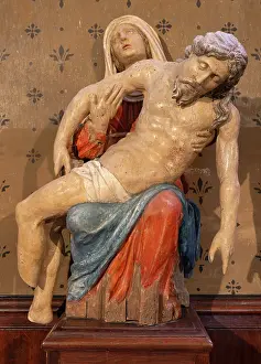 Gascony: Sculpture, Eglise Saint-Barthelemy, Lupiac, Gers, Occitania