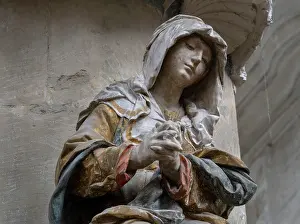 Vierge: Sculpture, Eglise Saint-Pantaleon, Troyes, Aube, France