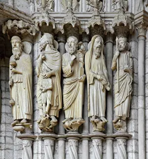 Melchizedek: Sculpture, North Portal, Chartres cathedral, France