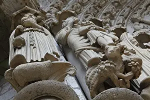 Melchizedek: Sculpture, North Portal, Chartres cathedral, France
