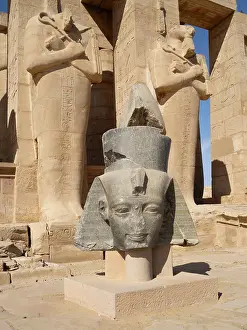 Pschent: Sculpture, Second courtyard, Ramesseum, Theban Necropolis