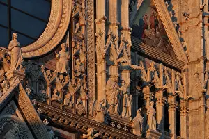 Franchi: Sculptures, Facade, Siena Cathedral, Siena, Tuscany, Italy