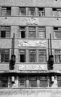 Friezes: Sculptures on front of Lambeth HQ Main Building