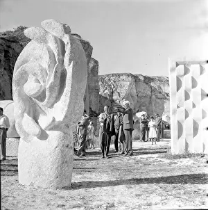 Sculpting: Sculptures in quarry of St. Margarathen