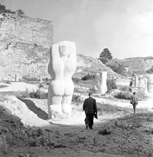 Sculpting: Sculptures in quarry of St. Margarathen