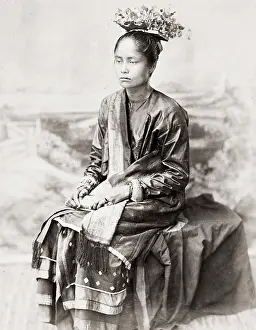 Proably: SE Asia, probably Malay peninsula, women in traditional