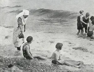 Pulmonary: Sea bathing at Millfield Seaside Home, Littlehampton, Sussex