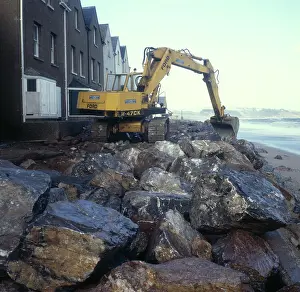 Torcross: Sea defence work at Torcross, Devon