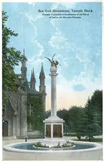 Seagulls: Sea Gull Monument, Temple Block, Salt Lake City, Utah, USA