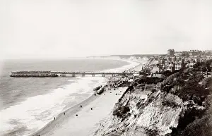 Surf: Sea and pier at Bournemouth, England