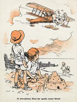 Sandcastle: Sea plane at the seaside