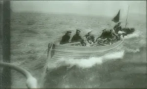 Towing: Sea Scouts in cutter under tow