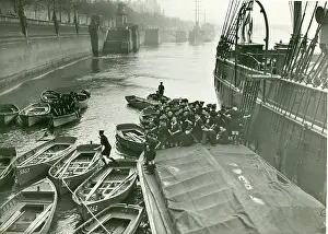 Embarking: Sea Scouts embarking on RSS Discovery