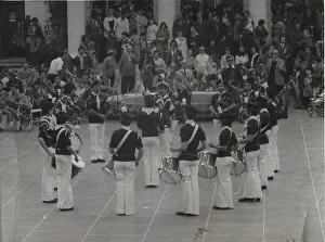 Practising: Sea Scouts playing bagpipes, Gibraltar