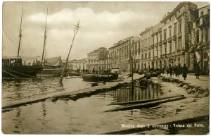 Catastrophic: Seafront after earthquake, Messina, Sicily, Italy