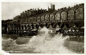Ramsgate: Seafront in Rough Sea, Ramsgate, Kent