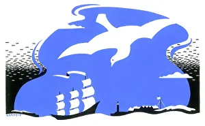 The Medici Society Ltd.: Seagull and Ship