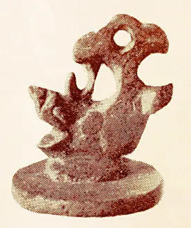 Seahorse: Seal with seahorse-shaped handle made of copper