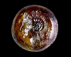 Tourmaline: Sealstone: portrait of Alexander the Great