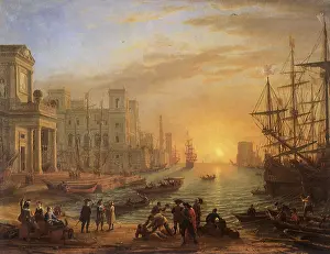 1630s: Seaport at Sunset, by Claude Lorrain