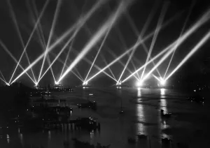 Searchlights: Searchlight exercise of the Kriegsmarine, 1936