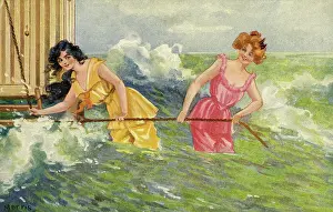 Mittie: Seashore. Bathing machine