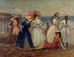 Conder: On the Seashore ' group of women on beach