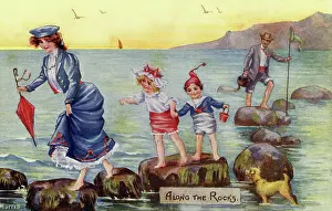 Mittie: Seashore. Walking on the rocks