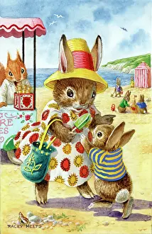 Lolly: At the Seaside - rabbit buying ice lolly