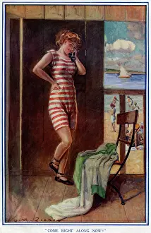 Stripey: Seaside scene, Come Right Along Now!