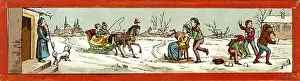 Toboggans: seasons, wintertime, winter, sledge ride, Germany